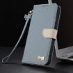 Redmi Note 12 4G Light Blue Leather Phone Case with Hand Strap - 8