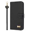 Redmi Note 12 Pro+ 5G Black Leather Case with Metal Bow & Hand Strap - 2