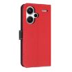 Redmi Note 13 Pro+ Metal Bow Leather Case with Hand Strap - Red - 3