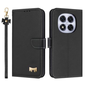 Redmi Note 14 Pro 4G Global Leather Case with Hand Strap - Black - 1