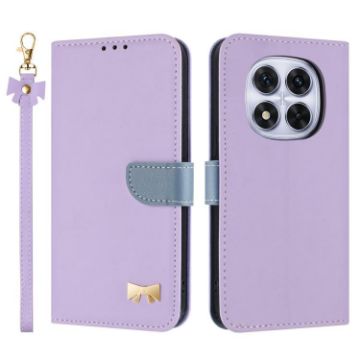 Redmi Note 14 Pro 4G Global Purple Leather Case with Hand Strap - 1
