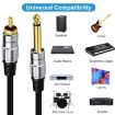 6.35mm Mono Plug to RCA Male Audio Cable for Amp, Speaker, Guitar 0.3m - 5