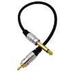 3m 6.35mm Mono Plug to RCA Male Audio Adapter Cable for Amp, Speaker, Guitar - 3