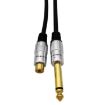 6.35mm Mono Plug to RCA Female Adapter Cable for Amp, Speaker, Guitar 0.3m - 4