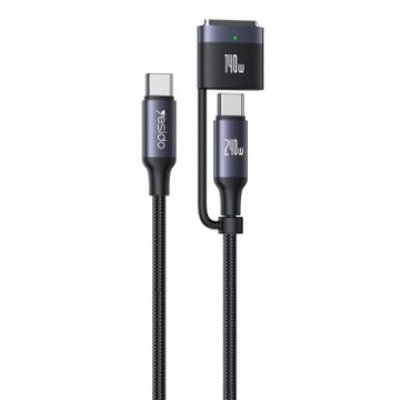 Yesido CA197 240W 2-in-1 Type-C & MagSafe 3 Cable, 2m (Black) - 1