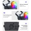 RGB Laser Light LED Stage Magic Ball Lamp, Voice Control, No Remote (Black) - 5