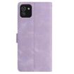 Samsung Galaxy A03 Light Purple Rose Embossed Leather Phone Case - 3