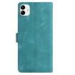 Samsung Galaxy A04e Green Leather Case with Rose Flower Embossing - 3