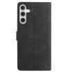 Samsung Galaxy A04S Black Leather Case with Rose Flower Embossing - 3