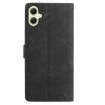 Samsung Galaxy A05 Black Leather Case with Rose Flower Embossing - 3