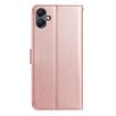 Samsung Galaxy A06 Rose Flower Embossed Leather Case - Rose Gold - 3