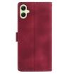 Samsung Galaxy A06 Red Rose Flower Embossed Leather Phone Case - 2