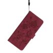 Samsung Galaxy A06 Red Rose Flower Embossed Leather Phone Case - 7