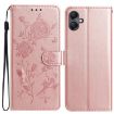 Samsung Galaxy A07 Rose Flower Embossed Leather Case Rose Gold - 1