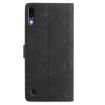Samsung Galaxy A10/M10 Black Rose Embossed Leather Phone Case - 3