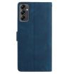 Samsung Galaxy A14 Dark Blue Rose Embossed Leather Phone Case - 2