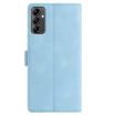 Samsung Galaxy A14 Sky Blue Rose Embossed Leather Phone Case - 3