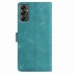 Samsung Galaxy A14 Green Leather Case with Rose Flower Embossing Pattern - 3