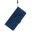 Samsung Galaxy A15 Dark Blue Rose Embossed Leather Phone Case - 7