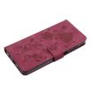 Samsung Galaxy A15 Red Rose Flower Embossed Leather Phone Case - 6