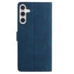 Samsung Galaxy A17 Dark Blue Rose Embossed Leather Phone Case - 3