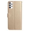 Samsung Galaxy A23 Gold Leather Case with Rose Flower Embossing - 3