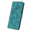 Samsung Galaxy A24 Green Leather Case with Rose Flower Embossing - 5