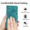 Samsung Galaxy A24 Green Leather Case with Rose Flower Embossing - 8