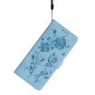 Samsung Galaxy A33 Sky Blue Rose Embossed Leather Phone Case - 7