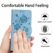 Samsung Galaxy A33 Sky Blue Rose Embossed Leather Phone Case - 8