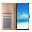 Samsung Galaxy A34 Gold Leather Case with Rose Flower Embossing - 4