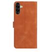 Samsung Galaxy A36 Brown Leather Case with Rose Flower Embossing Pattern - 3