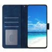 Samsung Galaxy A40 Dark Blue Rose Embossed Leather Phone Case - 4