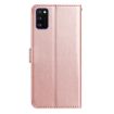 Samsung Galaxy A41 Rose Gold Leather Case - Rose Flower Embossed Pattern - 3