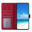 Samsung Galaxy A41 Red Rose Flower Embossed Leather Phone Case - 4