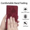 Samsung Galaxy A41 Red Rose Flower Embossed Leather Phone Case - 8
