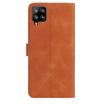 Samsung Galaxy A42 Brown Leather Case with Rose Flower Embossing - 3