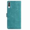 Samsung Galaxy A50 Green Rose Flower Embossed Leather Phone Case - 3
