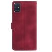 Samsung Galaxy A51 Red Rose Flower Embossed Leather Phone Case - 3