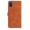 Samsung Galaxy A51 Brown Leather Case with Rose Flower Embossing Pattern - 3