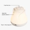 USB Powered 3W Rose Night Light - Touch Sensor Bedside Ambient Lamp (White) - 3