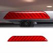 Tesla Model 3/Y/S/X Carbon Fiber Trunk Logo Sticker, Red, L/R Drive - 1