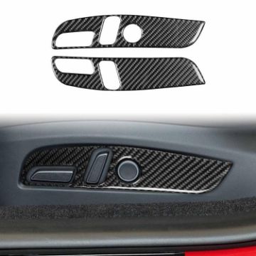 Tesla Model 3 2023 Carbon Fiber Seat Adjustment Stickers 2pcs Set - 1