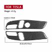 Tesla Model 3 2023 Carbon Fiber Seat Adjustment Stickers 2pcs Set - 4