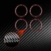 Tesla Model 3/Y Carbon Fiber Wheel Hub Decoration Ring Set - 4pcs, Black - 4
