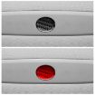 Tesla Model 3 2023 Carbon Fiber Emergency Light Button Sticker Red - 5
