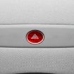 Tesla Model 3 2023 Carbon Fiber Emergency Light Button Sticker Red - 4