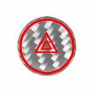 Tesla Model 3 2023 Carbon Fiber Emergency Light Button Sticker Silver - 2