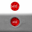 Carbon Fiber Trunk Button Sticker for Tesla Model 3/Y 2019-2024 (Red) - 1