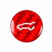 Carbon Fiber Trunk Button Sticker for Tesla Model 3/Y 2019-2024 (Red) - 2